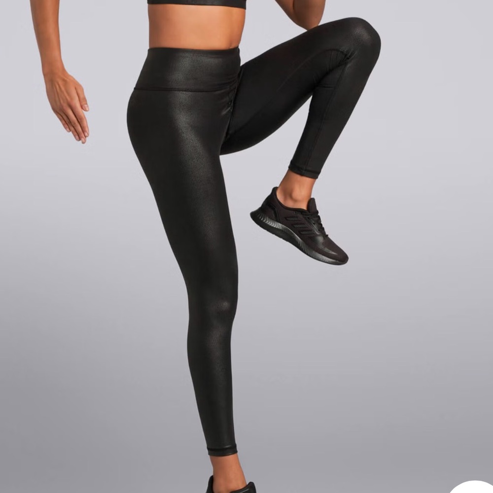 LIKE NEW Female High Waist Glimmer Leggings - Bronze size S - Picture 3 of 8